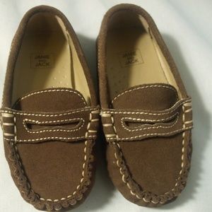 Infant Janie & Jack Brown Suede Moccasins Sz 5